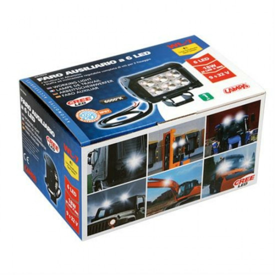 Lampa ΠΡΟΒΟΛΕΑΣ ΕΡΓΑΣΙΑΣ CREE LED WL-7 10/32V 6LED 18W 1560LM 6.000K ΜΕ ΦΩΣ ΚΑΡΦΙ (112 x 113 x 66 mm)-1ΤΕΜ. Lampa ΠΡΟΒΟΛΕΑΣ ΕΡΓΑΣΙΑΣ CREE LED WL-7 10/32V 6LED 18W 1560LM 6.000K ΜΕ ΦΩΣ ΚΑΡΦΙ (112 x 113 x 66 mm)-1ΤΕΜ.