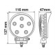 Lampa ΠΡΟΒΟΛΕΑΣ ΕΡΓΑΣΙΑΣ  WL-12 18W 1440LM 12/24V ΜΕ 6 LED ΔΙΑΘΛΑΣΗΣ 6.000K (137 x 116 x 47mm) ΣΤΡΟΓΓΥΛΟΣ -1ΤΕΜ.