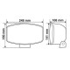 Lampa ΠΡΟΒΟΛΕΑΣ PLUTON 12/24V-H7 ΚΑΡΦΙ ΜΕ LED ΘΕΣΕΩΣ 248x141mm 1ΤΕΜ.