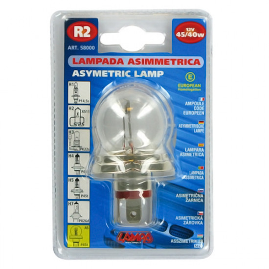 Lampa R2 ΑΛΟΓΟΝΟΥ 12V 45/40W P45t ΑΣΥΜΜΕΤΡΗ