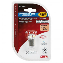 Lampa R5W 24/28V BA15s HYPER-LED18 ΛΕΥΚΟ