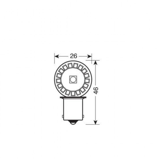 Lampa R5W 24V BA15s HYPER-LED18 ΠΟΡΤΟΚΑΛΙ 6SMDx3chips (ΜΟΝΟΠΟΛΙΚΟ-ΦΟΥΝΤΟΥΚΙ-) BLISTER 1ΤΕΜ.
