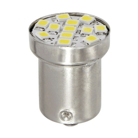 Lampa R5W BA15s 24/28V 120LM 12SMD LED x 1 CHIPS HYPER LED ΛΕΥΚΑ 20TEM.