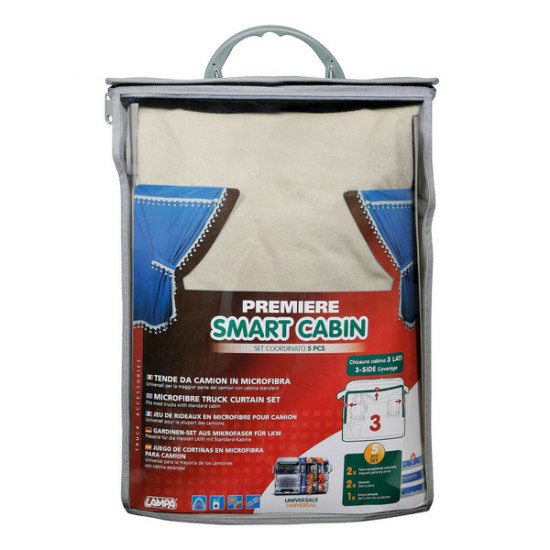 Lampa ΣΕΤ ΚΟΥΡΤΙΝΕΣ ΝΤΑΛΙΚΑΣ PREMIER SMART CABIN ΚΡΕΜ 5ΤΕΜ.