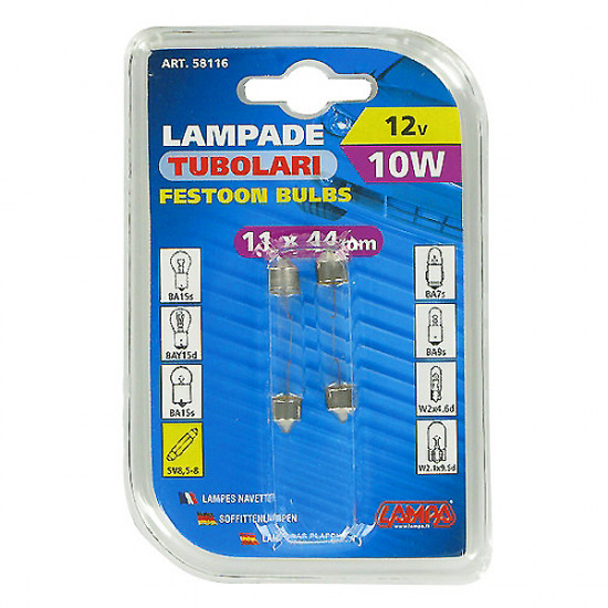 Lampa ΣΕΤ ΛΑΜΠΑΚΙΑ 12V/10W SV8.5-8