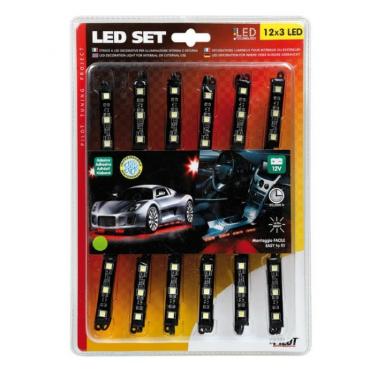 Lampa ΣΕΤ LED 12x3 SMD HYPER ΕΞΩΤΕΡΙΚΟΥ/ΕΣΩΤΕΡΙΚΟΥ ΔΙΑΚΟΣΜΗΤΙΚΟΥ ΦΩΤΙΣΜΟΥ 10,6m (ΑΔΙΑΒΡΟΧΑ/ΛΕΥΚΑ)