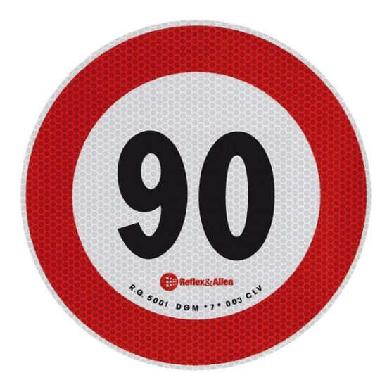 Lampa ΣΗΜΑ ΤΑΧΥΤΗΤΑΣ ΧΙΛΙΟΜΕΤΡΩΝ 90km/h ΑΥΤΟΚΟΛΛΗΤΟ