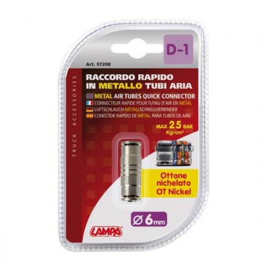 Lampa ΣΥΝΔΕΣΜΟΣ ΑΕΡΑ ΜΕΤΑΛΛΙΚΟΣ  D-1 6mm max 25BAR 20ΤΕΜ.