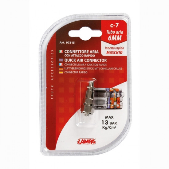 Lampa ΣΥΝΔΕΣΜΟΣ ΓΙΑ ΠΙΣΤΟΛΙ ΑΕΡΑ C-7 6mm 13 bar kg/cm2 ΑΡΣΕΝΙΚΟ