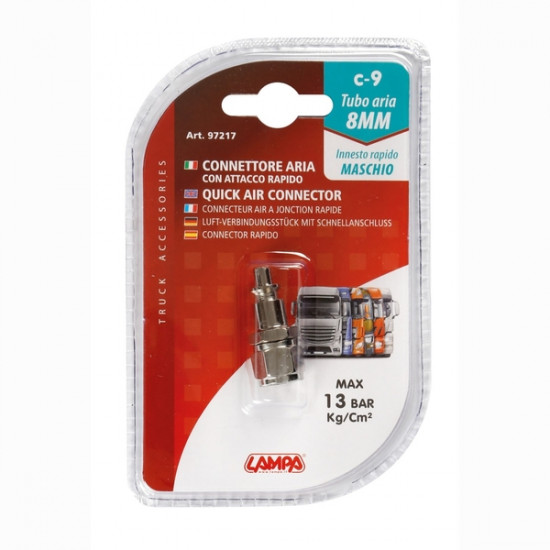Lampa ΣΥΝΔΕΣΜΟΣ ΓΙΑ ΠΙΣΤΟΛΙ ΑΕΡΑ C-9 8mm 13 bar kg/cm2 ΑΡΣΕΝΙΚΟ