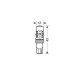 Lampa T10 10-30V W2,1x9,5d 380lm (ΚΑΡΦΩΤΟ) Λευκό Διάθλασης MEGA-LED 45 CREE-LED BLISTER 2τεμ.