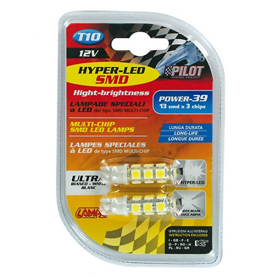 Lampa T10 12V 13SMDx3CHIPS POWER39 HYPER-LED
