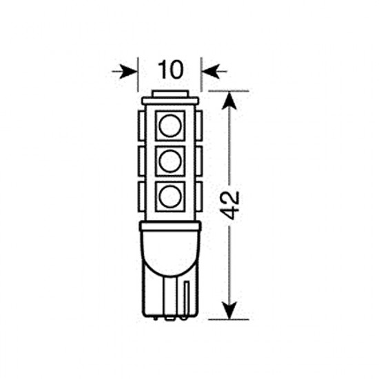 Lampa T10 12V 13SMDx3CHIPS POWER39 HYPER-LED