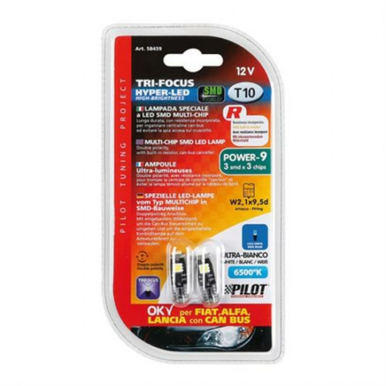 Lampa T10 12V W2,1x9,5d HYPER-LED9 ΛΕΥΚΟ ΔΙΑΘΛΑΣΗ CAN-BUS (ΤΡΙΠΛΟΕΣΤΙΑΚΟ-ΚΑΤΑΛΛΗΛΟ FIAT+ALFA+LANCIA) 2ΤΕΜ. Lampa T10 12V W2,1x9,5d HYPER-LED9 ΛΕΥΚΟ ΔΙΑΘΛΑΣΗ CAN-BUS (ΤΡΙΠΛΟΕΣΤΙΑΚΟ-ΚΑΤΑΛΛΗΛΟ FIAT+ALFA+LANCIA) 2ΤΕΜ.