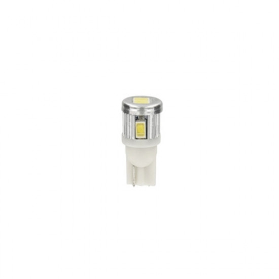 Lampa T10 12V W2,1x9,5d MEGA-LED6 ΔΙΑΘΛΑΣΗΣ (ΚΑΡΦΩΤΟ-ΑΚΑΛΥΚΟ-ΔΙΠΛΗΣ ΠΟΛΙΚΟΤΗΤΑΣ
