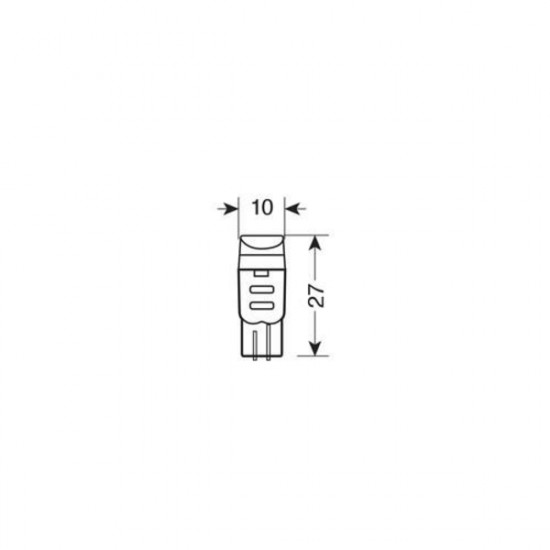 Lampa T10 24-28V W2,1x9,5d MEGA-LED3 70LM (ΔΙΠΛΗΣ ΠΟΛΙΚΟΤΗΤΑΣ) 2ΤΕΜ.