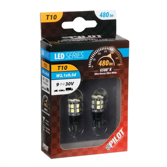 Lampa T10 9>30V W2,1x9,5d 6.500K 480lm 15SMD LED ΛΕΥΚΟ (ΚΑΡΦΩΤΟ-ΔΙΠΛΗΣ ΠΟΛΙΚΟΤΗΤΑΣ) 2ΤΕΜ.