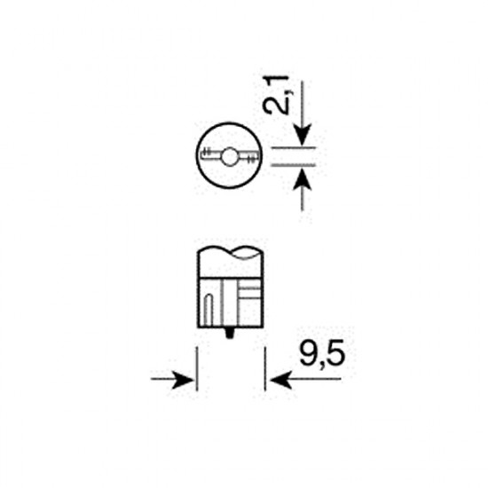 Lampa Τ10 ΨΕΙΡΑ ΜΠΛΕ ΦΩΣ W2.1x9.5d  ΚΑΡΦΙ