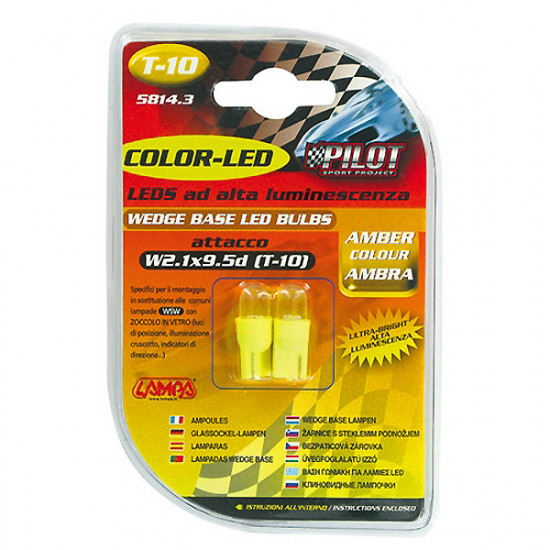 Lampa Τ10 ΨΕΙΡΑ ΠΟΡΤΟΚΑΛΙ ΦΩΣ W2.1x9.5d  ΚΑΡΦΙ