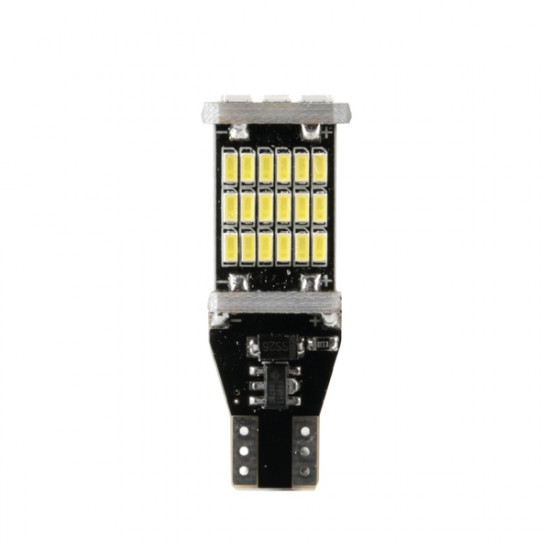 Lampa T15 12>18V W2,1x9,5d 6.500K 360lm 45SMD LED ΛΕΥΚΟ (ΚΑΡΦΩΤΟ-ΔΙΠΛΗΣ ΠΟΛΙΚΟΤΗΤΑΣ) 2ΤΕΜ.