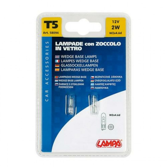 Lampa T5 12V 2W W2x4,6d Καρφωτό - Ακάλυκο STANDARD LINE Αλογόνου BLISTER 2τεμ.