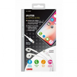 Lampa ΤΑΦ ΣΥΝΔΕΣΗΣ ΦΟΡΤΙΣΤΗ ΜΕ ΑΚΟΥΣΤΙΚΑ SPLITTER APPLE (8 PIN) 90 ΜΟΙΡΩΝ Lampa ΤΑΦ ΣΥΝΔΕΣΗΣ ΦΟΡΤΙΣΤΗ ΜΕ ΑΚΟΥΣΤΙΚΑ SPLITTER APPLE (8 PIN) 90 ΜΟΙΡΩΝ
