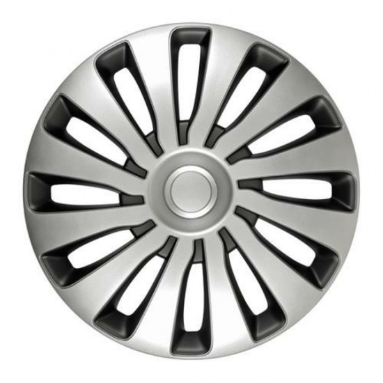 Lampa ΤΑΣΙ 15 SEPANG SILVER/BLACK ΑΣΗΜΙ/ΜΑΥΡΟ 4ΤΕΜ.