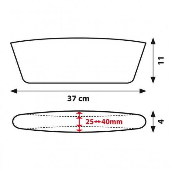 Lampa ΘΗΚΕΣ-ΤΣΕΠΕΣ ΚΑΘΙΣΜΑΤΩΝ GAP-FILLER PREMIUM ΔΕΡΜΑΤΙΝΗ 11x37cm - 2ΤΕΜ.