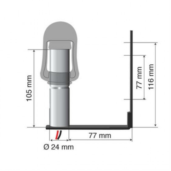Lampa Βάση Στήριξης Φάρου FIX-4 77mm