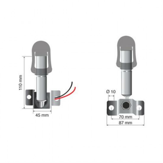 Lampa Βάση Στήριξης Φάρου FIX-8 70mm