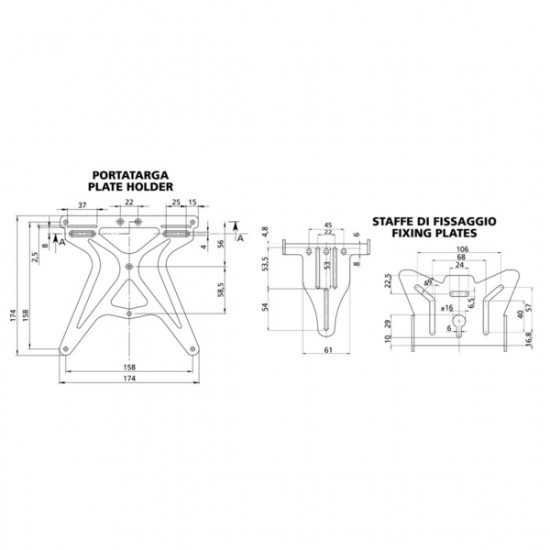 Lampa ΒΑΣΗ ΣΤΗΡΙΞΗΣ ΠΙΝΑΚΙΔΑΣ ΜΗΧΑΝΗΣ AERO-X ΑΝΑΔΙΠΛΟΥΜΕΝΗ/ΜΕ ΘΕΣΗ ΓΙΑ ΦΛΑΣ ΜΑΥΡΗ -1ΤΕΜ.