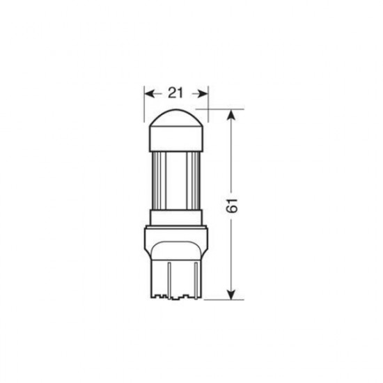 Lampa W21/5W 12V MEGA-LED30 6.500Κ W3x16q 350LM ΔΙΑΘΛΑΣΗΣ (ΚΑΡΦΩΤΟ) BLISTER 1ΤΕΜ
