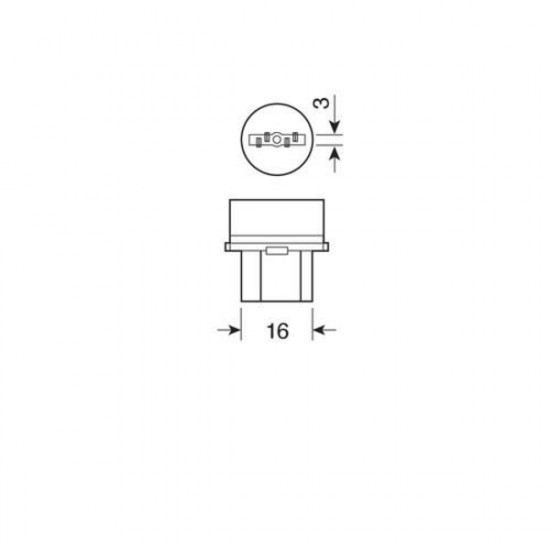 Lampa W21/5W 12V MEGA-LED30 6.500Κ W3x16q 350LM ΔΙΑΘΛΑΣΗΣ (ΚΑΡΦΩΤΟ) BLISTER 1ΤΕΜ