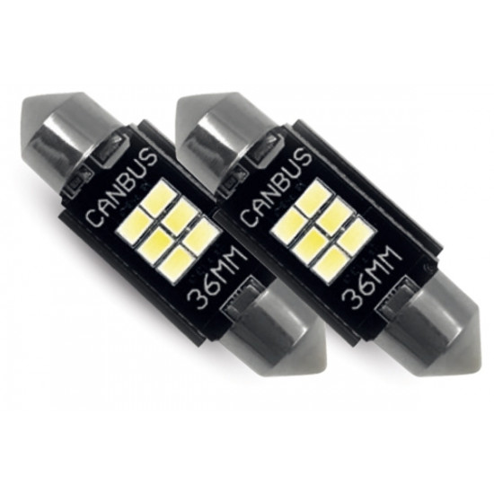 LED CAN BUS 11x36mm πλαφονιερας/πισω φωτα , ζευγάρι 07.702 PHONOCAR