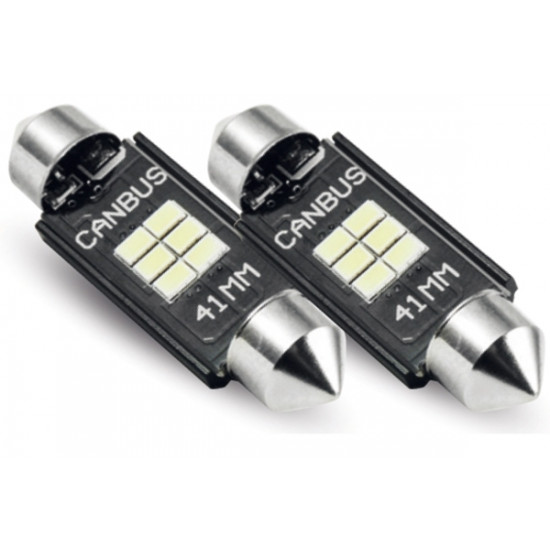 LED CAN BUS 11x41mm πλαφονιερας/πισω φωτα , ζευγάρι 07.703 PHONOCAR