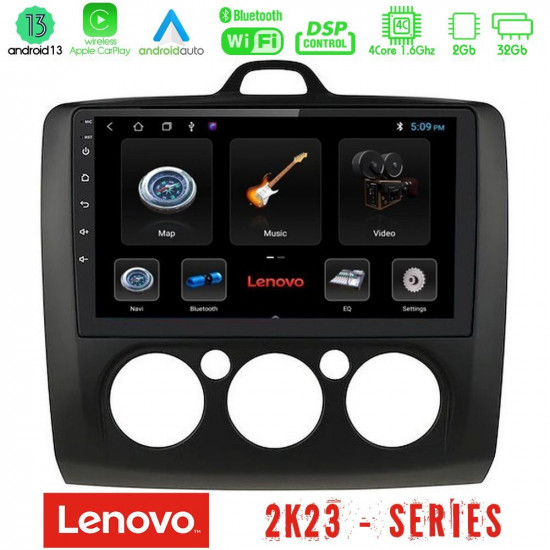 Lenovo Car Pad Ford Focus Manual AC 4Core Android 13 2+32GB Navigation Multimedia 9 (Μαύρο Χρώμα) Lenovo Car Pad Ford Focus Manual AC 4Core Android 13 2+32GB Navigation Multimedia 9 (Μαύρο Χρώμα)