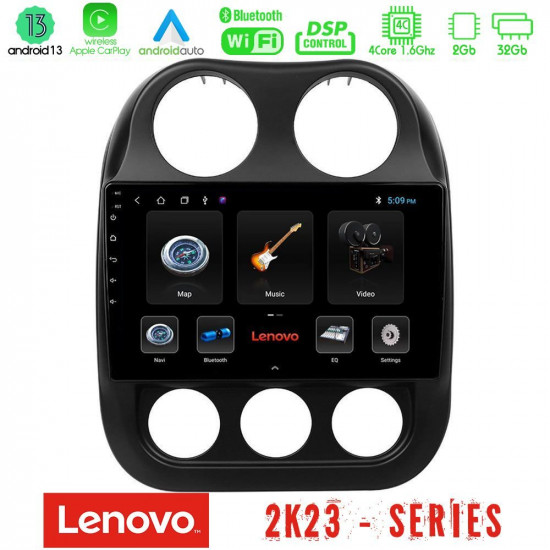 Lenovo Car Pad Jeep Compass 2010-2016 4Core Android 13 2+32GB Navigation Multimedia Tablet 10 Lenovo Car Pad Jeep Compass 2010-2016 4Core Android 13 2+32GB Navigation Multimedia Tablet 10
