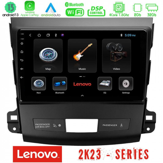 Lenovo Car Pad Mitsubishi Outlander/Citroen C-Crosser/Peugeot 4007 4Core Android 13 2+32GB Navigation Multimedia Tablet 9 Lenovo Car Pad Mitsubishi Outlander/Citroen C-Crosser/Peugeot 4007 4Core Android 13 2+32GB Navigation Multimedia Tablet 9