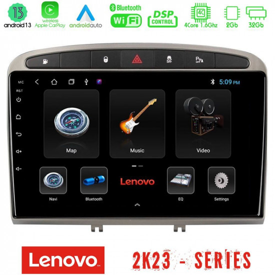 Lenovo Car Pad Peugeot 308/RCZ 4Core Android 13 2+32GB Navigation Multimedia Tablet 9 (Ασημί Χρώμα) Lenovo Car Pad Peugeot 308/RCZ 4Core Android 13 2+32GB Navigation Multimedia Tablet 9 (Ασημί Χρώμα)