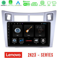 Lenovo Car Pad Toyota Yaris 4Core Android 13 2+32GB Navigation Multimedia Tablet 9 (Ασημί Χρώμα)