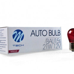 M-Tech BAU15s 12V 21W ΜΟΝΟΠΟΛΙΚΟ ΠΑΡΑΚΕΝΤΡΟ ΚΟΚΚΙΝΟ ΦΩΣ ΚΟΥΤΙ 10ΤΕΜ.