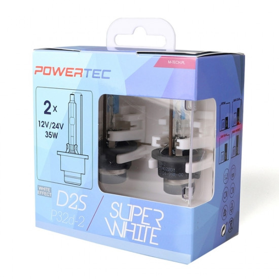 M-Tech D2S 12V 34W P32d-2 5.000K POWERTEC SUPER WHITE 2ΤΕΜ. M-TECH