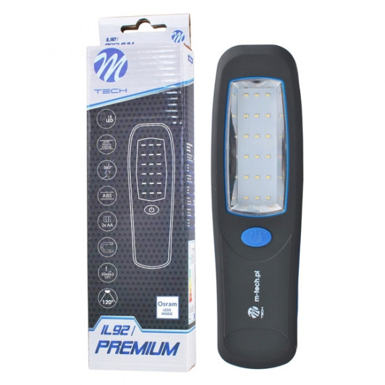M-Tech ΦΑΚΟΣ ΕΡΓΑΣΙΑΣ OSRAM 18LED 360lm (ΜΕ ΜΠΑΤΑΡΙΕΣ 3xAA) 200x60x30mm M-TECH