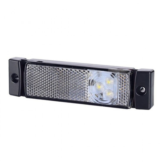 M-Tech ΦΩΣ ΟΓΚΟΥ ΑΝΑΚΛΑΣΤΙΚΟ LD127 12/24V 3LED HORPOL ΛΕΥΚΟ 13 x 3  cm -1ΤΕΜ.