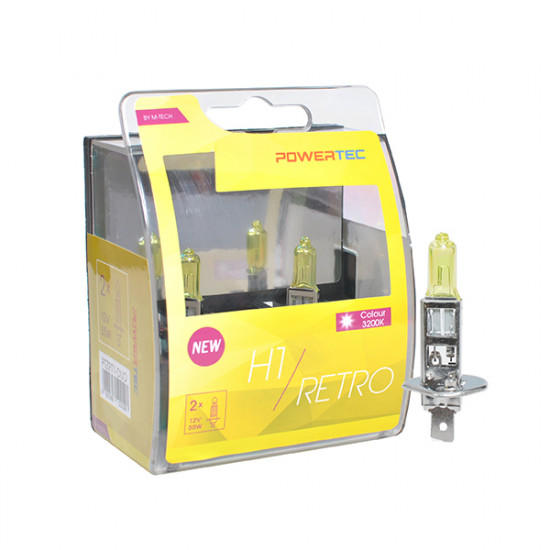 M-Tech H1 12V 55W P14,5s POWERTEC RETRO (ΚΙΤΡΙΝΕΣ ΛΑΜΠΕΣ) 2ΤΕΜ.