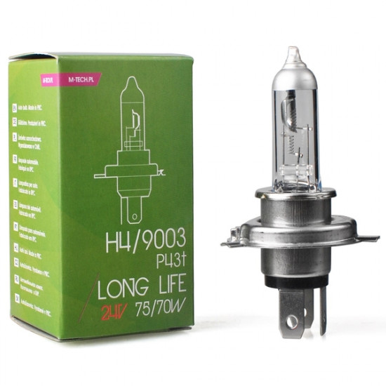 M-Tech H4 24V 75/70W P43t POWERTEC LONG LIFE ΑΛΟΓΟΝΟΥ 1ΤΕΜ. ΚΟΥΤΙ M-TECH