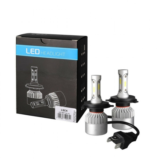 M-Tech H4 9>32V P43t 6.500K 10.000lm 4x10W COB LED EPISTAR 1021 C6 KIT ΜΕ ΑΝΕΜΙΣΤΗΡΑΚΙ (2 ΤΕΜ.)