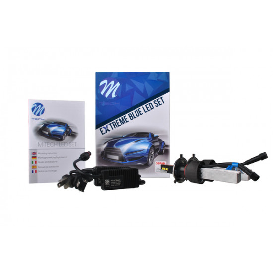 M-Tech H4 9/36V 6.500K 5000lm OSRAM EXTREME BLUE LED KIT SET (ΜΕ ΨΥΚΤΡΑ ΛΕΠΙΔΕΣ-ΦΤΕΡΟΥ) 2ΤΕΜ. M-TECH