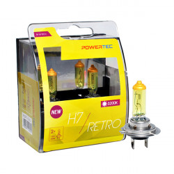 M-Tech H7 12V 55W PX26d POWERTEC RETRO (ΚΙΤΡΙΝΕΣ ΛΑΜΠΕΣ) 2ΤΕΜ.