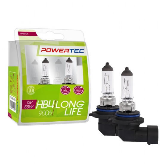 M-Tech HB4 12V 55W 3.150K P22d POWERTEC LONG LIFE ΑΛΟΓΟΝΟΥ 2ΤΕΜ.
